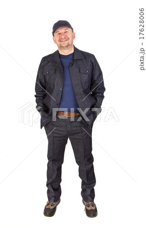 Worker with hand in pockets. 17628006