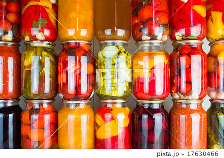 Preserved vegetables and food ingredients set  17630466