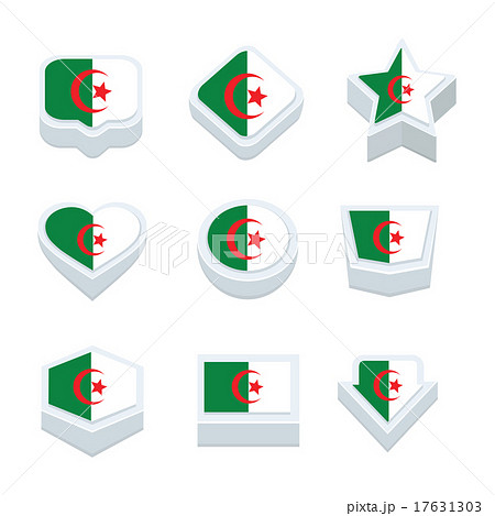 algeria flags icons and button set nine styles algeria flags icons and button set nine styles 17631303