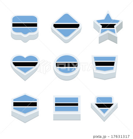 botswana flags icons and button set nine styles botswana flags icons and button set nine styles 17631317