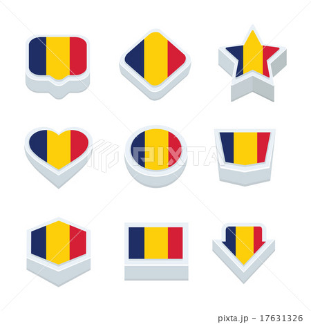 chad flags icons and button set nine styles chad flags icons and button set nine styles 17631326
