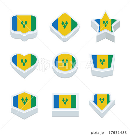 st vincent & the grenadines flags icons 17631488