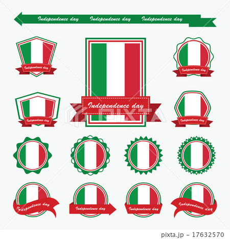 Label Italy independence day flags infographic Label Italy independence day flags infographic 17632570