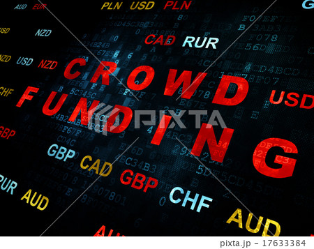 Finance concept: Crowd Funding on Digital Finance concept: Crowd Funding on Digital 17633384