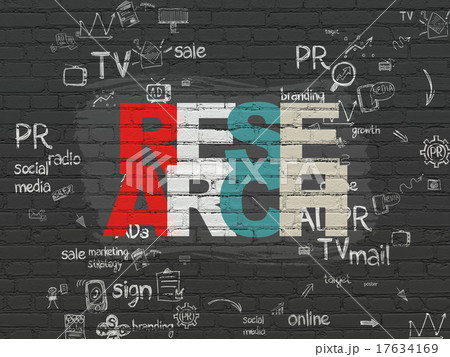 Advertising concept: Research on wall background 17634169