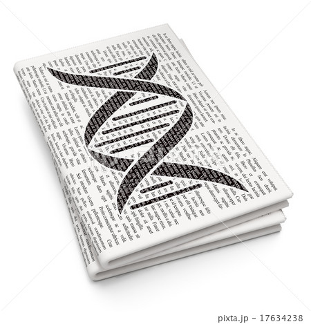 Science concept: DNA on Newspaper background Science concept: DNA on Newspaper background 17634238
