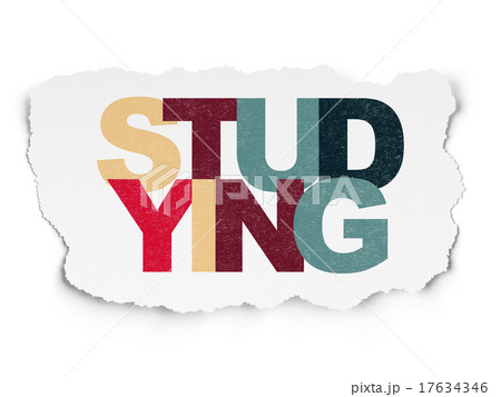 Education concept: Studying on Torn Paper 17634346