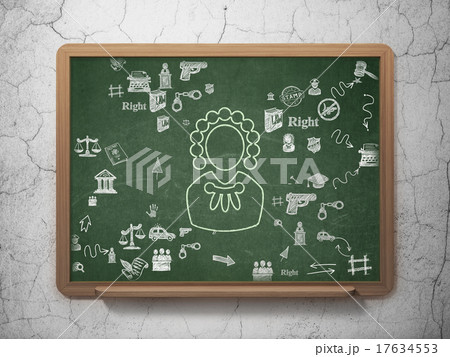 Law concept: Judge on School Board background 17634553