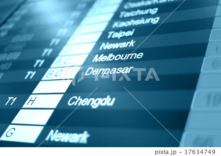 Flight information board in airport. Flight information board in airport. 17634749