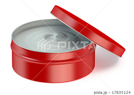 Red jar of cosmetic cream 17635124