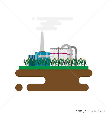 Vector concept of biofuels refinery plant for 17635707