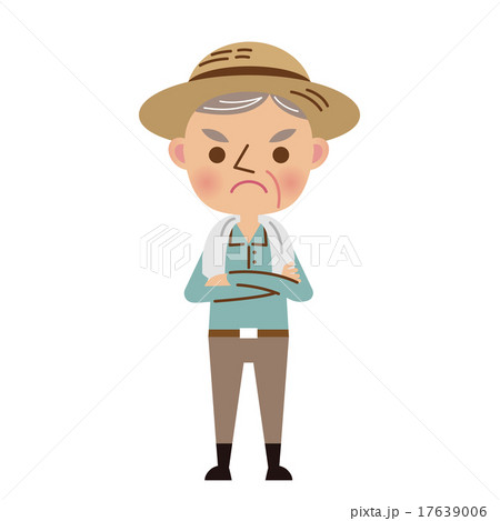 腕組みをする年配の農夫 腕組みをする年配の農夫 17639006