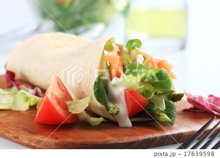 Salmon wrap sandwich Salmon wrap sandwich 17639598