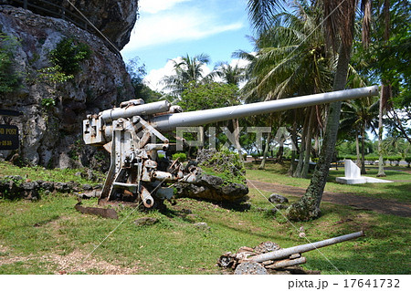 サイパン ラスト・コマンド・ポストの日本軍高射砲の残骸 サイパン ラスト・コマンド・ポストの日本軍高射砲の残骸 17641732