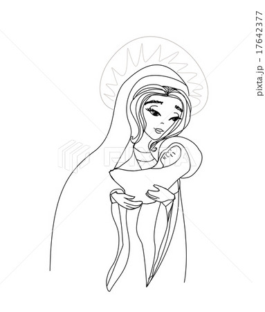 Madonna And Child Jesusのイラスト素材