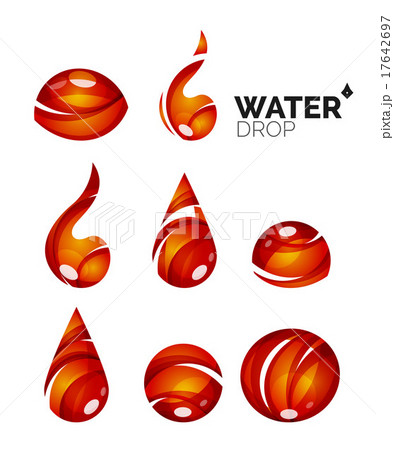 Set of abstract eco water icons, business logotype Set of abstract eco water icons, business logotype 17642697