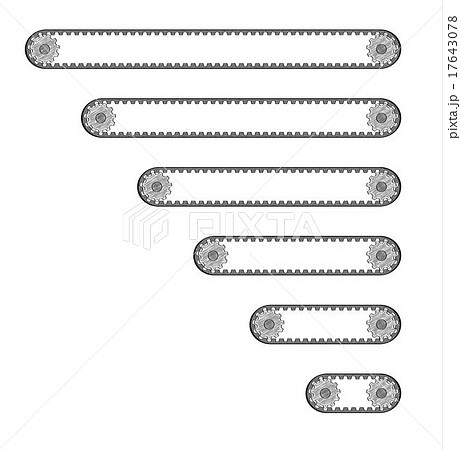 six conveyor belts with two cogwheels 17643078
