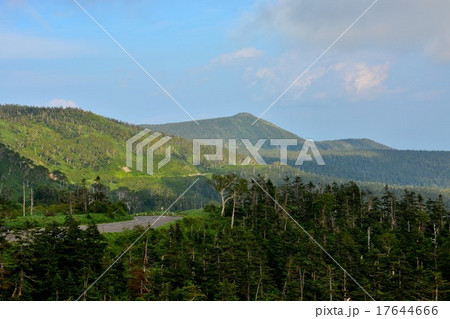 八幡平・レストハウス駐車場からアスピーテラインを眺める（１） 17644666