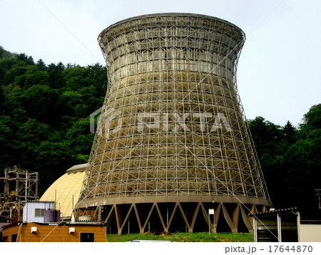 八幡平 日本初の地熱発電 松川地熱発電所 ８ の写真素材