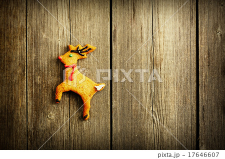 Christmas homemade gingerbread deer cookie 17646607