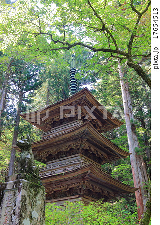 光前寺　三重塔 17654513