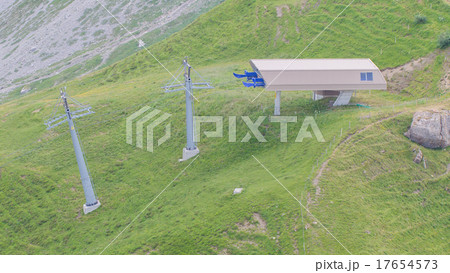 End station of a ski lift, high in the mountains End station of a ski lift, high in the mountains 17654573