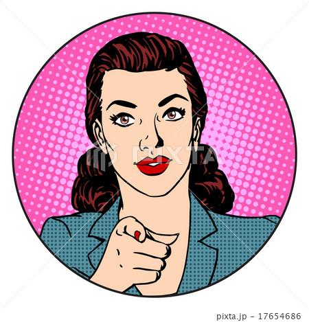 Businesswoman wants in the circle business concept Businesswoman wants in the circle business concept 17654686