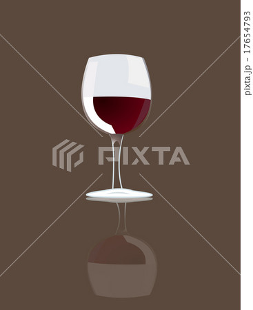 Wineglass with red wine vector 17654793