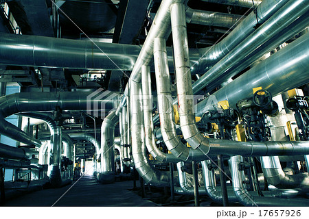 Industrial zone, Steel pipelines, valves and pumps 17657926
