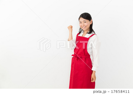 女性のガッツポーズ 女性のガッツポーズ 17658411