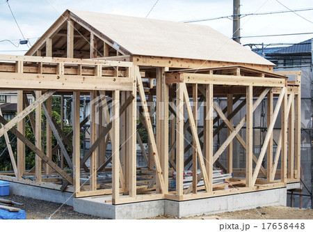木造建築基礎工事　イメージ素材 17658448