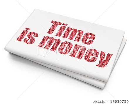 Timeline concept: Time Is money on Blank Newspaper 17659730