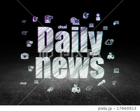 News concept: Daily News in grunge dark room 17660913