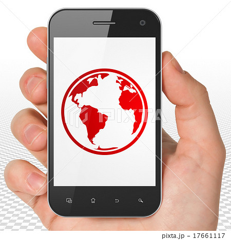 Learning concept: Hand Holding Smartphone with 17661117
