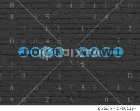 Social media concept: Join now! on wall background Social media concept: Join now! on wall background 17661237