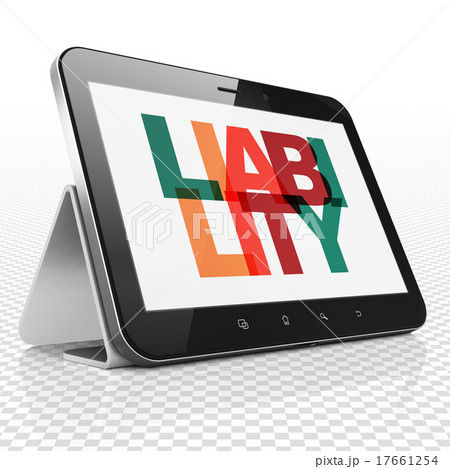 Insurance concept: Tablet Computer with Liability 17661254