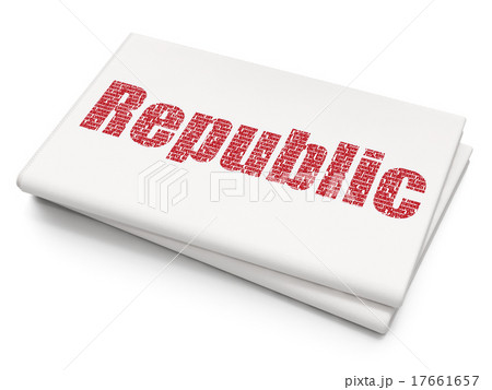 Political concept: Republic on Blank Newspaper Political concept: Republic on Blank Newspaper 17661657