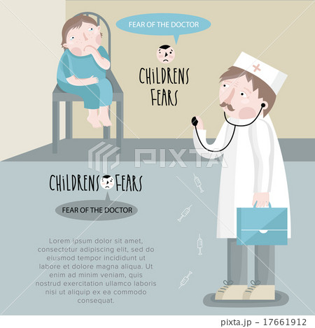 Childrens fears. Vector illustration. 17661912