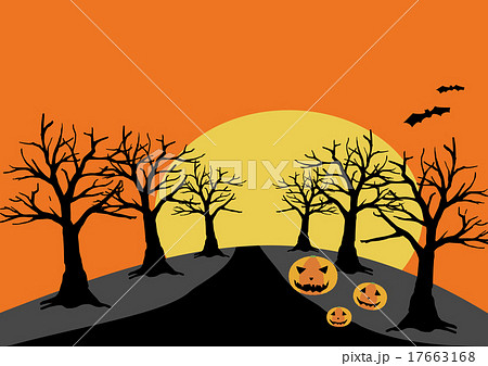ハロウィン背景のイラスト素材