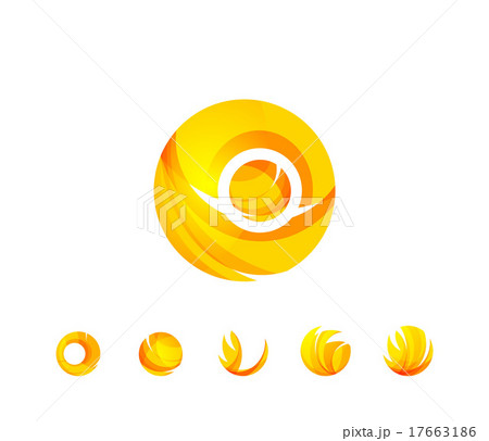 Set of globe sphere or circle logo business icons Set of globe sphere or circle logo business icons 17663186