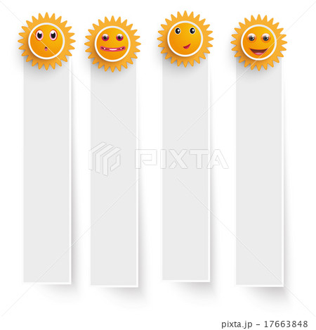 White Frame Banners Funny Suns 17663848