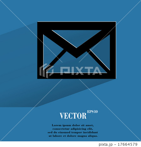 mail. envelope. Flat modern web button with long s mail. envelope. Flat modern web button with long s 17664579