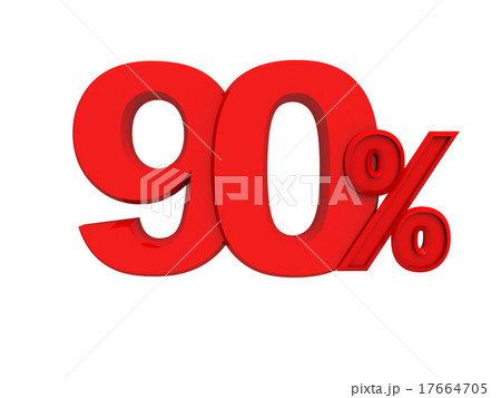 red sign 90 percent 17664705