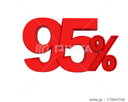 red sign 95 percent 17664706