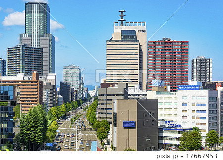 仙台中心街 高層ビル群 の写真素材