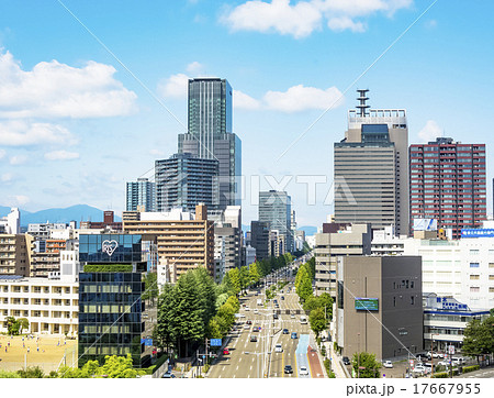 仙台中心街 高層ビル群 の写真素材