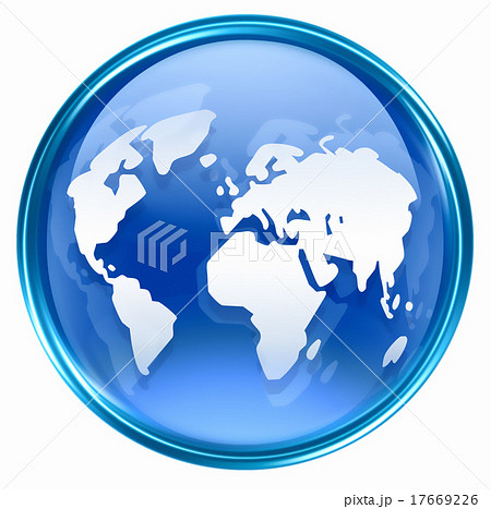 world icon blue, isolated on white background. 17669226