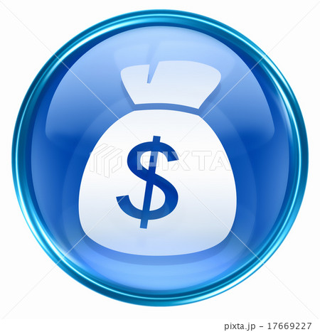 dollar icon blue, isolated on white background. 17669227