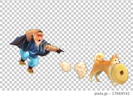 股旅猿が笠を柴犬に盗まれそうになる 17669542