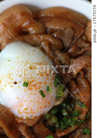 温泉たまごを乗せた豚丼 北海道グルメ 温泉たまごを乗せた豚丼 北海道グルメ 17670556